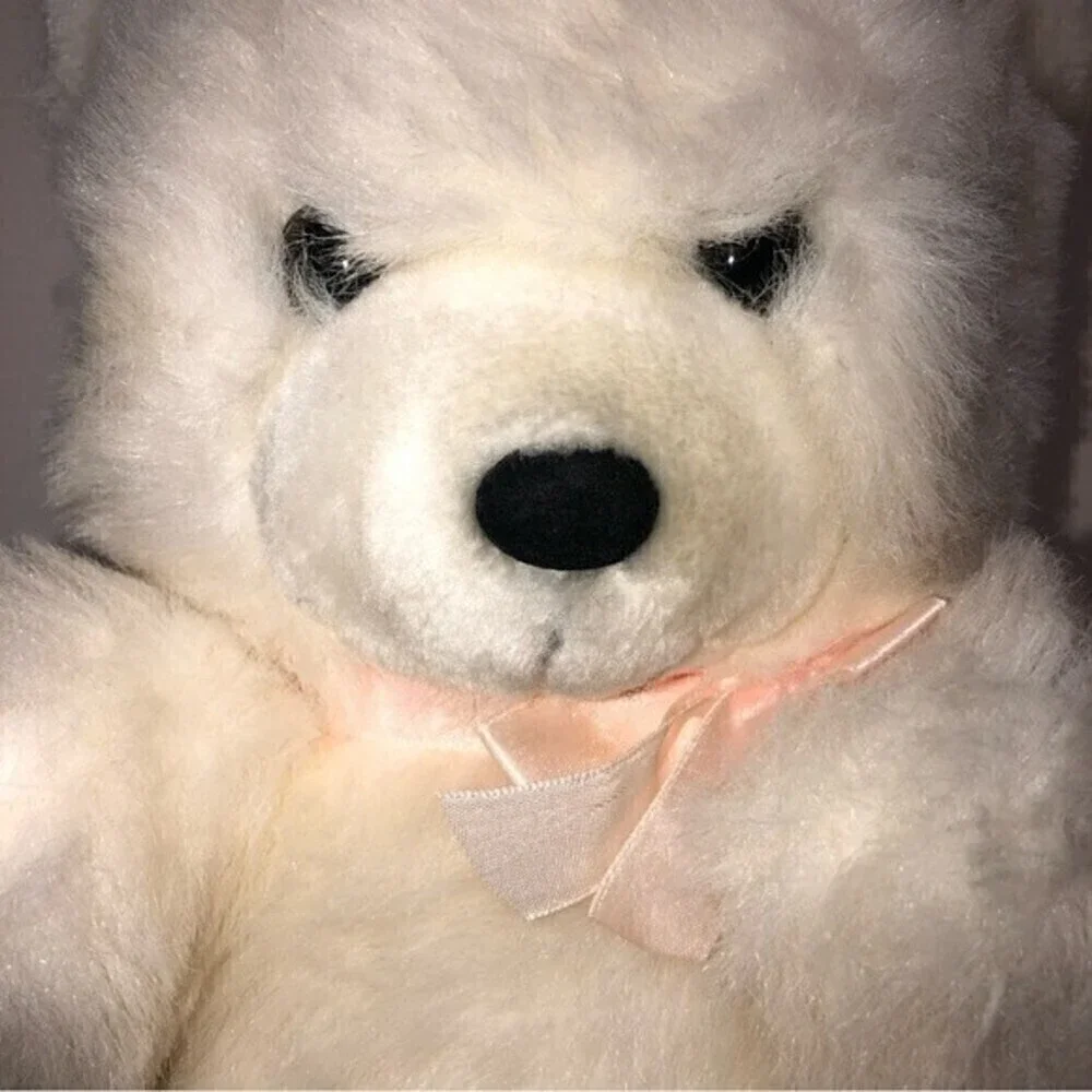 Vintage Wego Huggable Bear 1968 White Plush